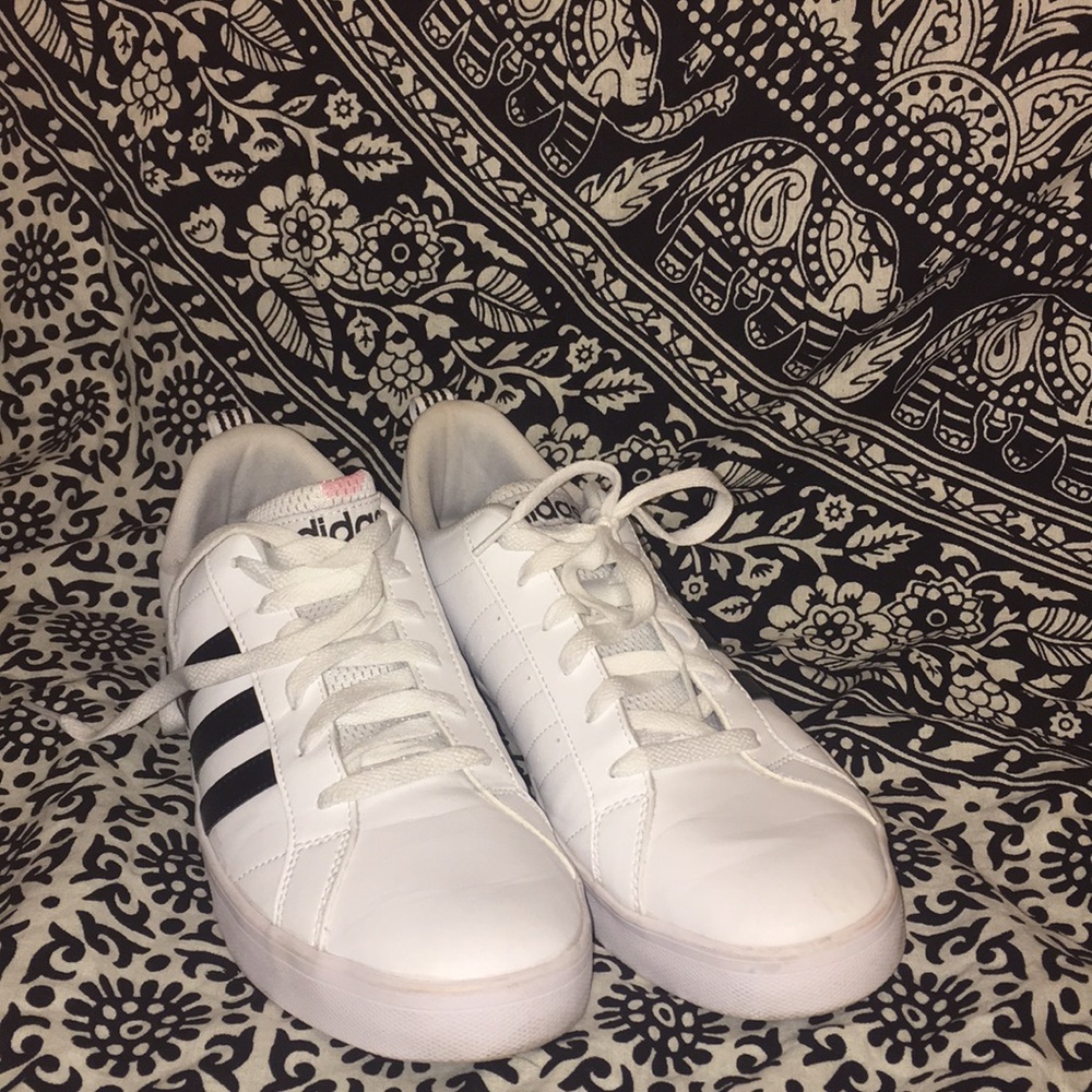 Adidas black and white unisex shoes